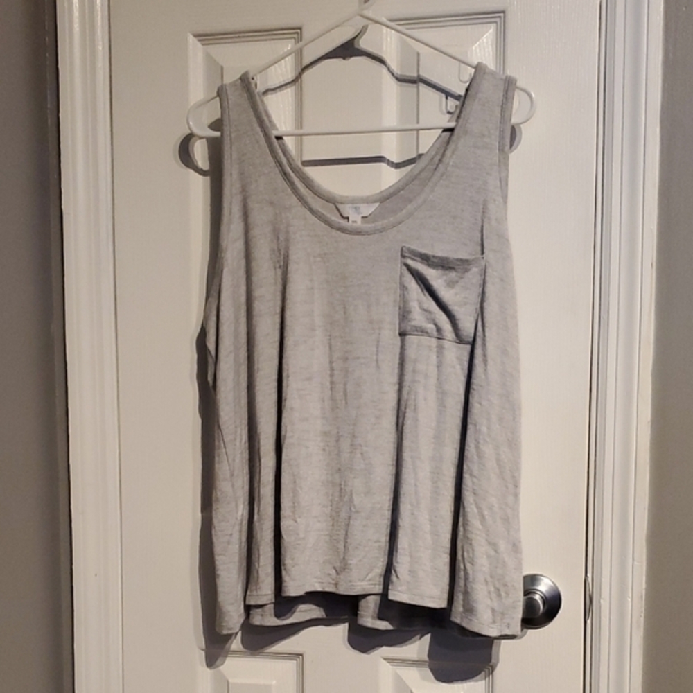 🐻 Time and Tru Heather Gray Tank Top